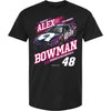 Alex Bowman 2025 Ally Draft T-Shirt Black #48 NASCAR