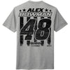 Alex Bowman 2025 Lifestyle 2-Spot T-Shirt Gray #48 NASCAR