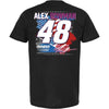 Alex Bowman 2025 Ally Patriotic Car T-Shirt Black #48 NASCAR