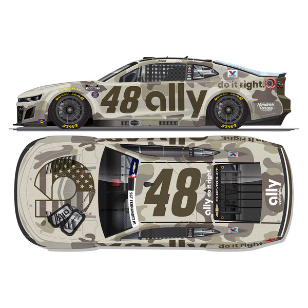 Alex Bowman ELITE Ally Patriotic Camo 1:24 2026 Diecast Car #48 NASCAR