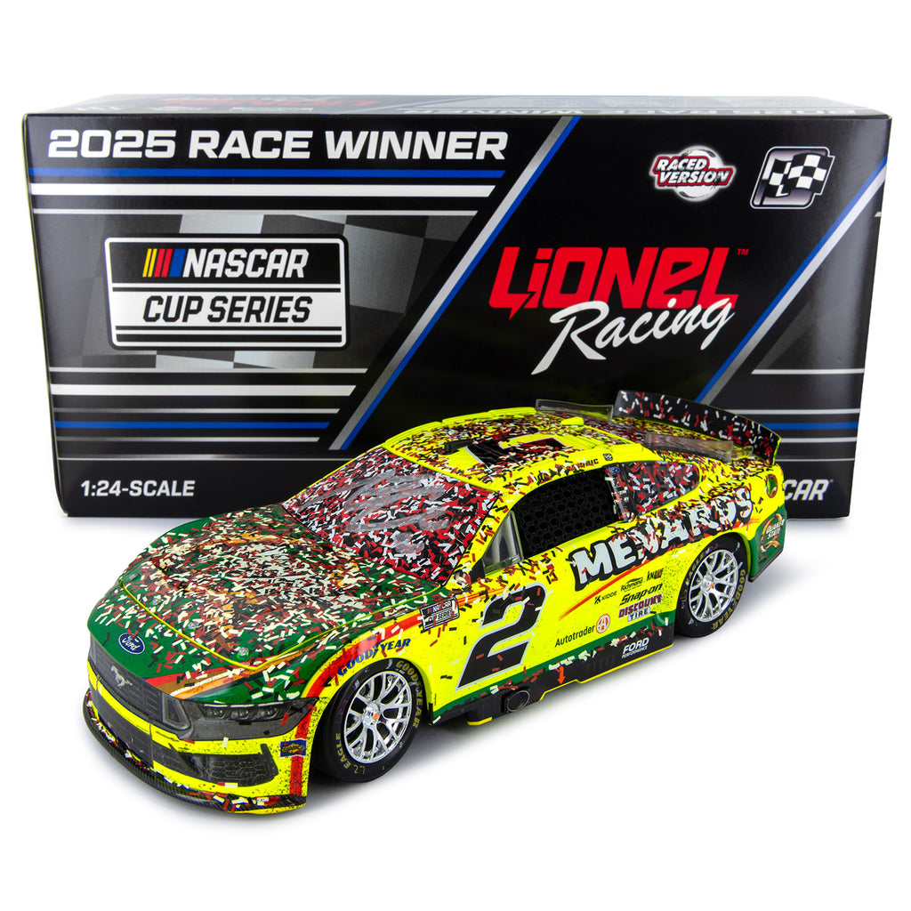 Austin Cindric Autographed Talladega Race Win 1:24 Standard 2025 Diecast Car #2 Menards NASCAR
