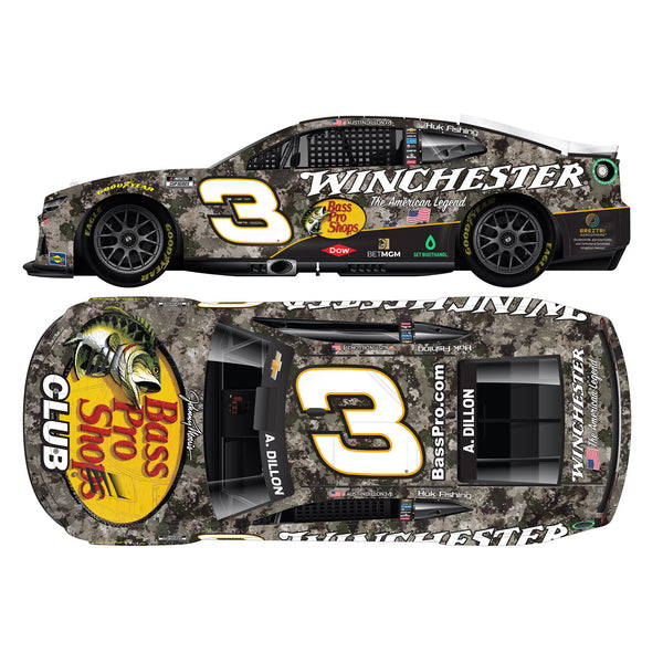 Austin Dillon ELITE Bass Pro Shops / Winchester 1:24 2025 Diecast Car #3 NASCAR