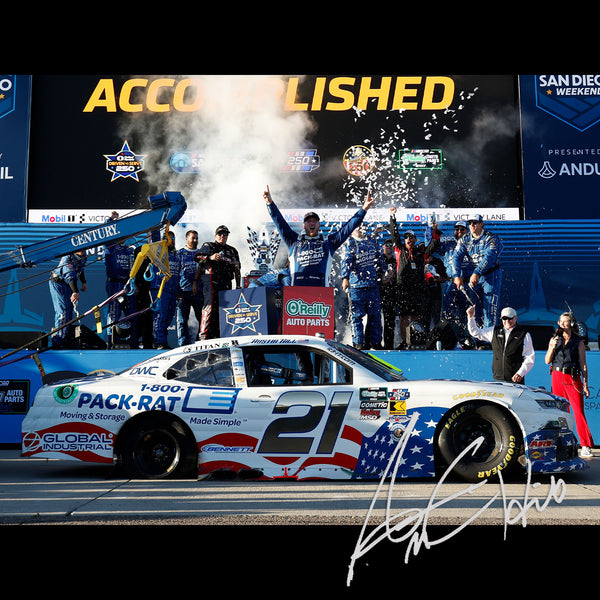 Austin Hill Autographed Color Chrome San Diego #21 NOAPS Race Win 1:24 2026 Diecast Car