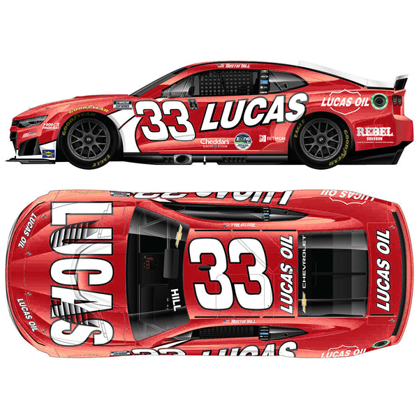 Austin Hill Color Chrome Lucas Oil 1:24 2026 Diecast Car #33 NASCAR