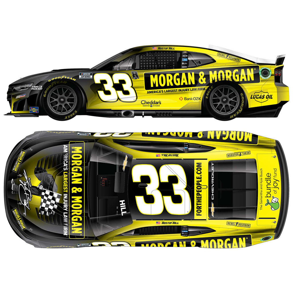 Austin Hill Morgan & Morgan Tribute to Kyle Busch 1:64 2026 Diecast Car #33 NASCAR