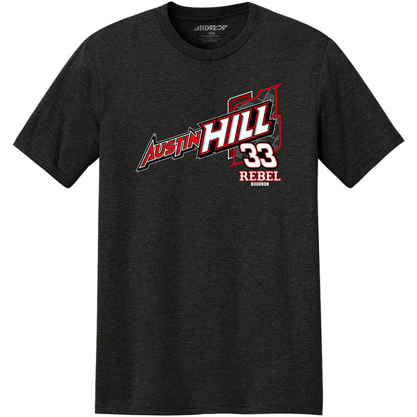 Austin Hill 2026 Rebel Bourbon Kyle Busch Tribute Paint Scheme Classic Ink T-Shirt Black #33 NASCAR