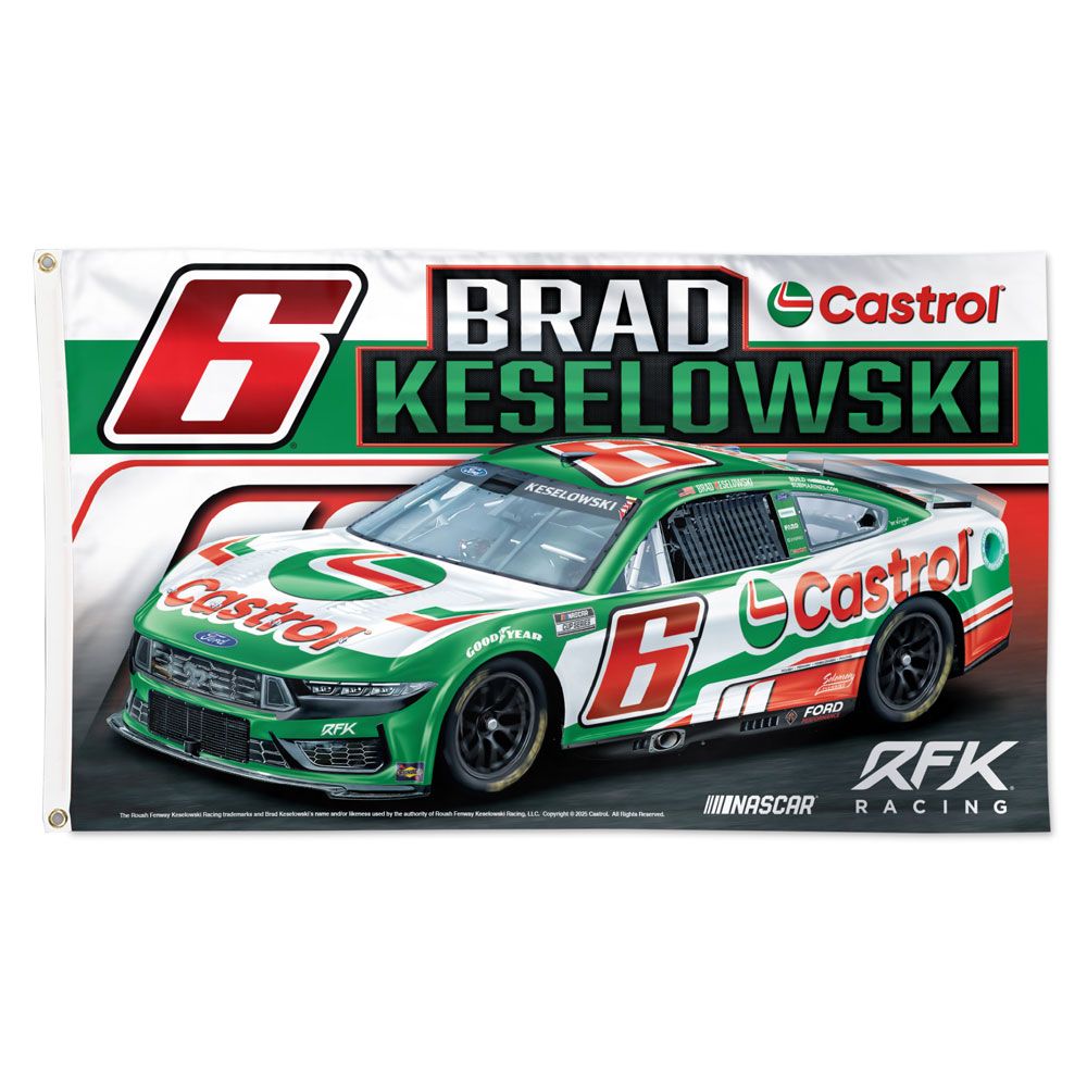 Brad Keselowski 2025 Castrol #6 Car 3x5 Flag NASCAR