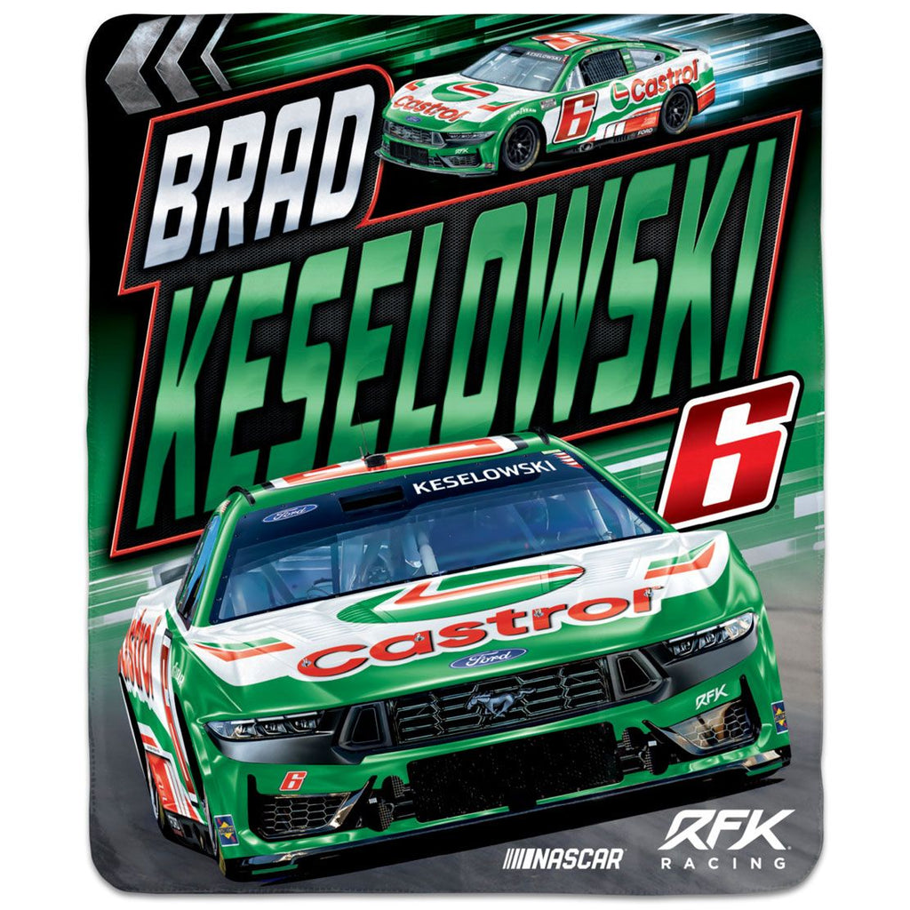 Brad Keselowski 2025 Castrol 50x60 Winning Image Blanket #6 NASCAR