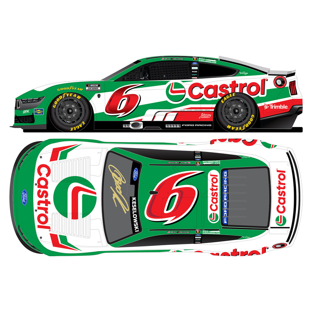 Brad Keselowski Autographed Castrol Greg Biffle Tribute 1:24 Standard 2026 Diecast Car #6 NASCAR