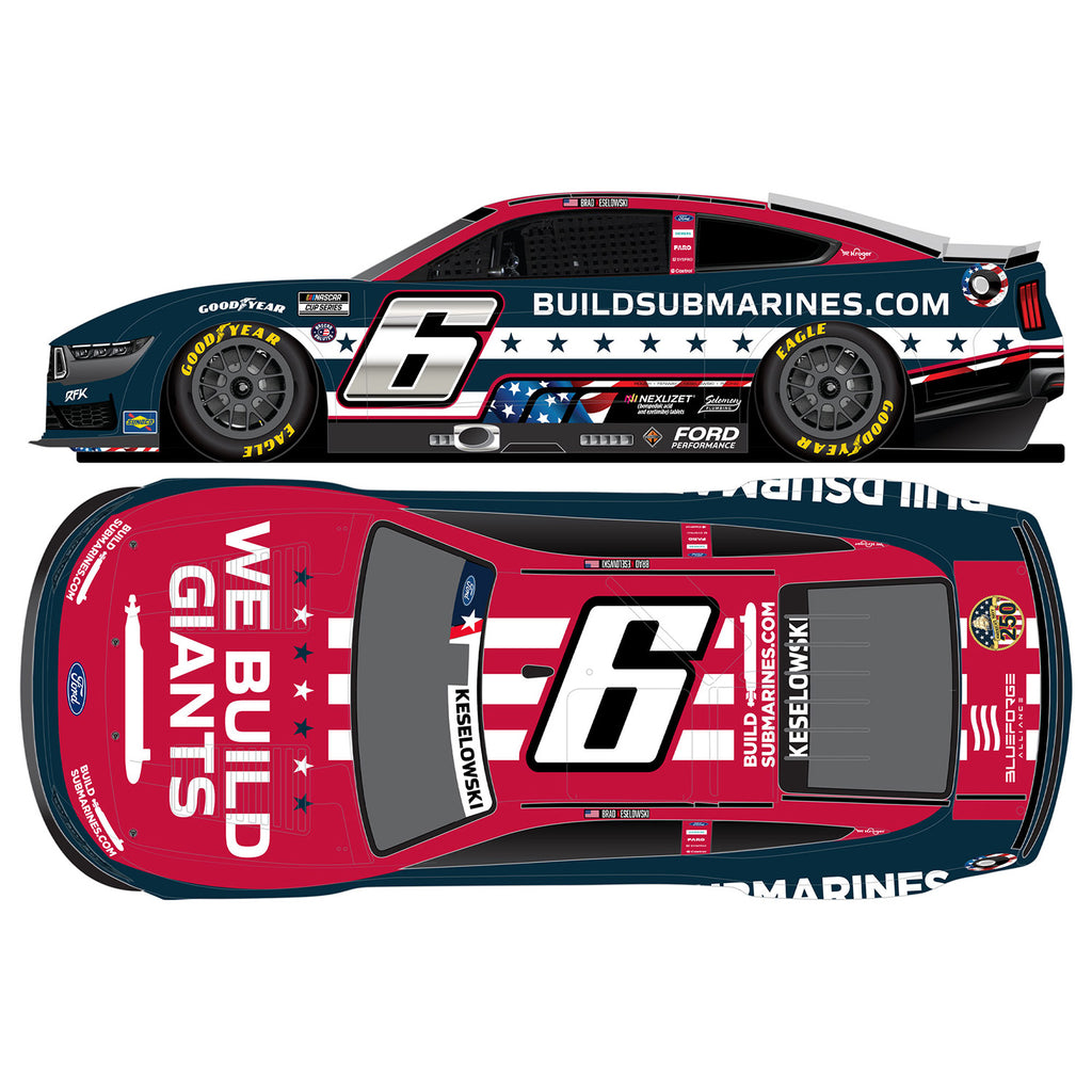Brad Keselowski BuildSubmarines Salutes 1:64 Standard 2025 Diecast Car #6 NASCAR
