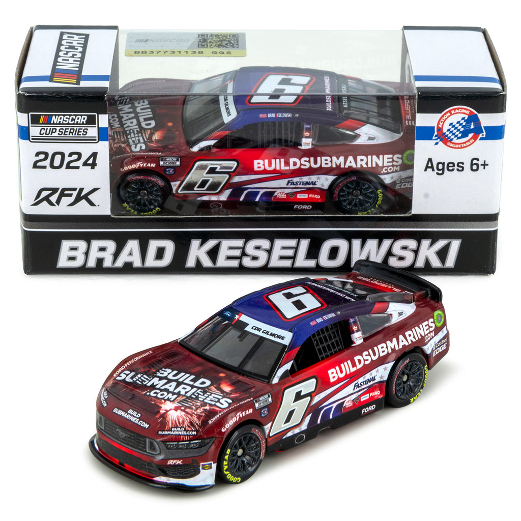 Brad Keselowski BuildSubmarines Patriotic Salutes 1:64 Standard 2024 Diecast Car #6 NASCAR