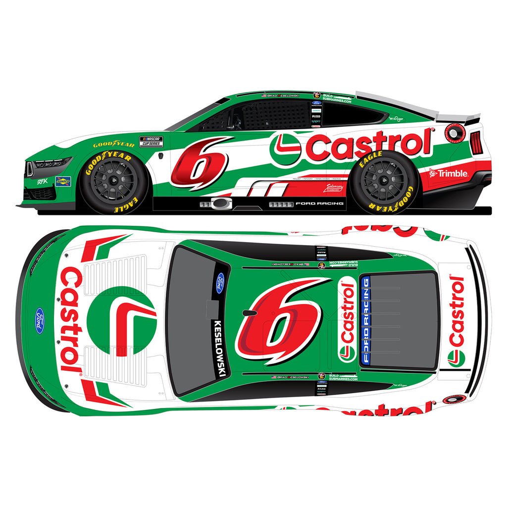 Brad Keselowski Castrol Greg Biffle Tribute 1:24 Standard 2026 Diecast Car #6 NASCAR