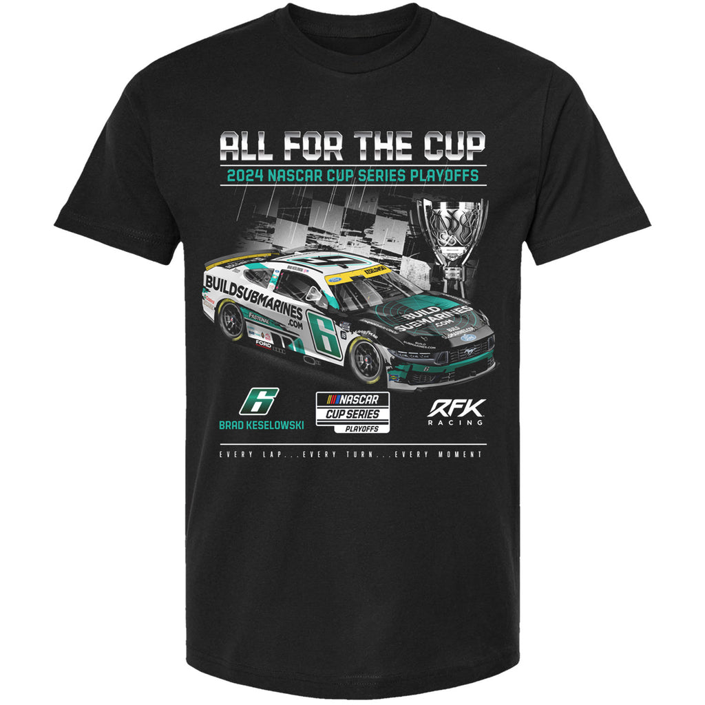 Brad Keselowski 2024 NASCAR Cup Series Playoffs T-Shirt BuildSubmarines #6