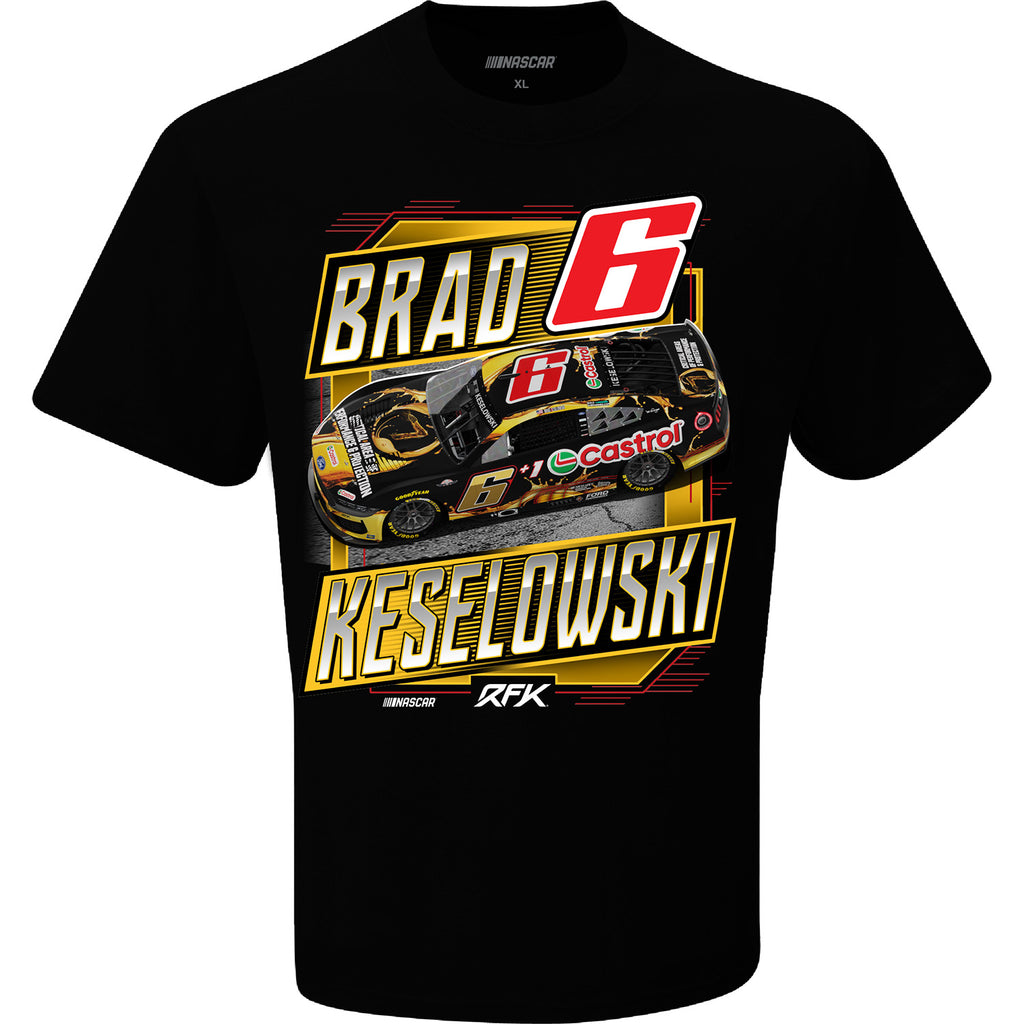 Brad Keselowski 2025 Darlington Castrol Car T-Shirt Black #6 NASCAR