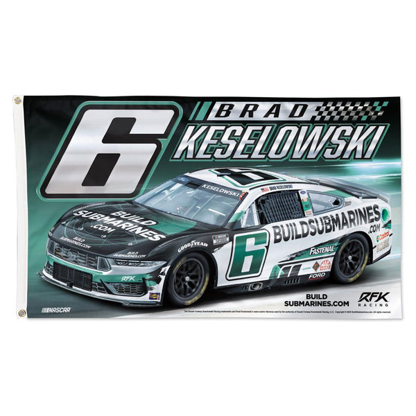 Brad Keselowski 2024 BuildSubmarines Car NASCAR 3x5 Flag #6