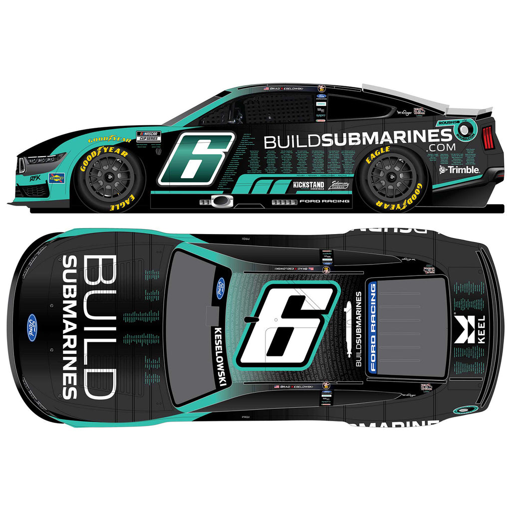 Brad Keselowski ELITE BuildSubmarines Tribute to Veterans 1:24 2026 Diecast Car #6 NASCAR