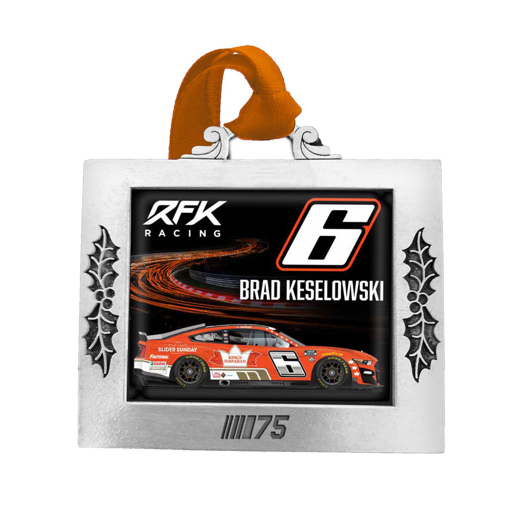 Brad Keselowski 2023 Pewter Picture Frame Christmas Ornament #6 NASCAR