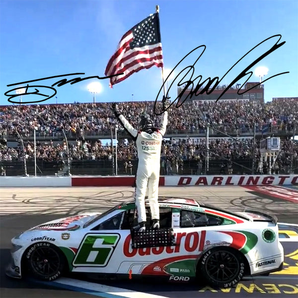 Brad Keselowski / TJ Majors Dual Autographed Darlington 1st RFK Race Win 1:24 Standard 2024 Diecast Car Castrol #6 NASCAR
