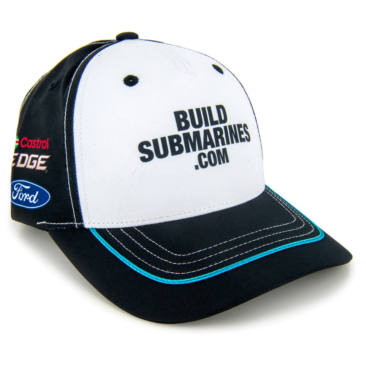 Brad Keselowski 2024 BuildSubmarines Uniform Pit Hat Black/White