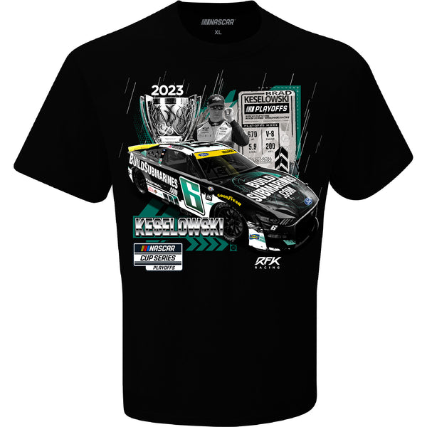Brad Keselowski 2023 NASCAR Cup Series Playoffs T-Shirt Black #6