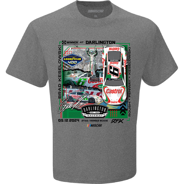 Brad Keselowski 2024 Darlington Race Win T-Shirt Castrol #6 NASCAR