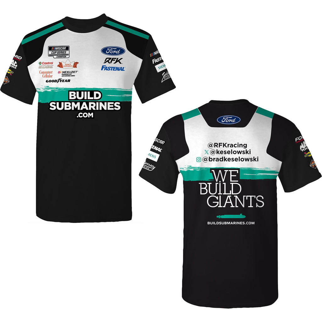 Brad Keselowski 2024 BuildSubmarines Sublimated Uniform Pit Crew T-Shirt #6 NASCAR