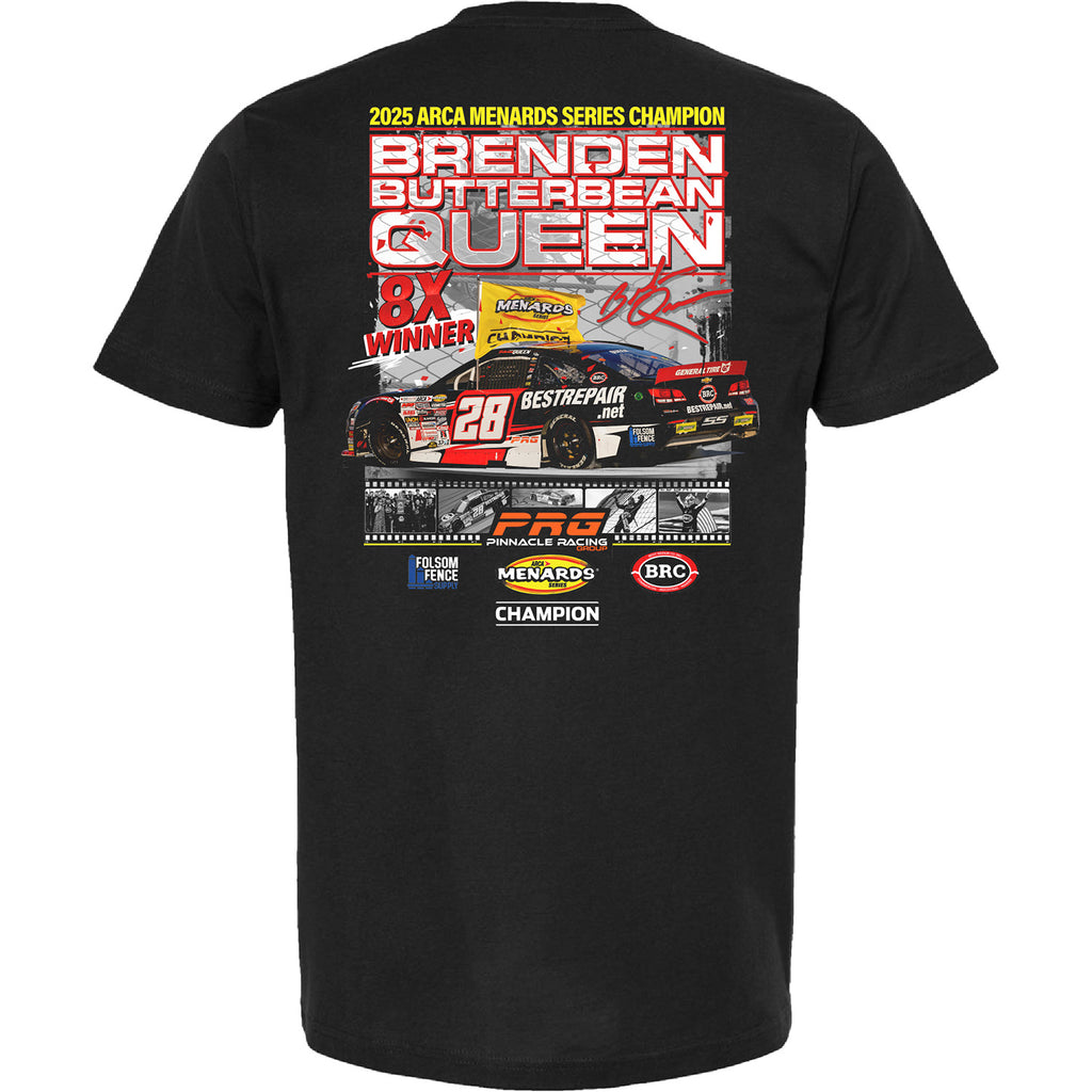 Brenden "Butterbean" Queen 2025 ARCA Menards Championship T-Shirt