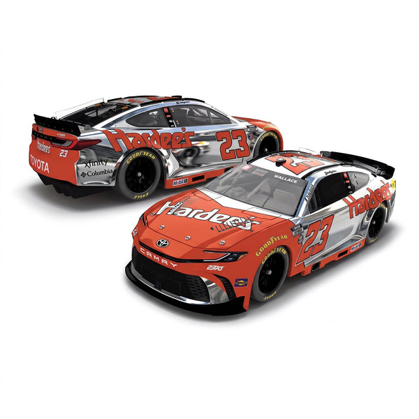 Bubba Wallace Color Chrome Hardee's Throwback to 1983-86 Cale Yarborough 1:24 2026 Diecast Car 23 NASCAR