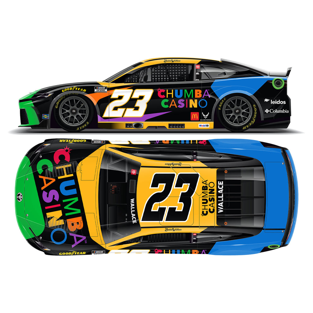 Bubba Wallace ELITE Chumba Casino 1:24 2025 Diecast Car #23 NASCAR