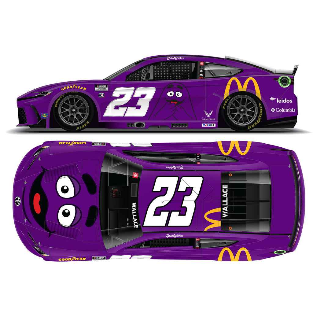 Bubba Wallace McDonald's Grimace 1:64 Standard 2024 Diecast Car #23 NASCAR