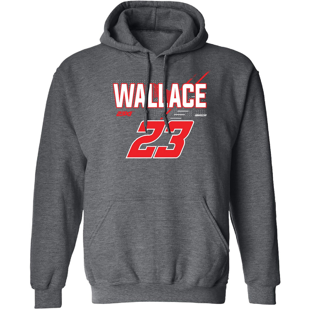 Bubba Wallace 2024 Name and #23 Outerwear Hoodie Sweatshirt Gray #23 NASCAR