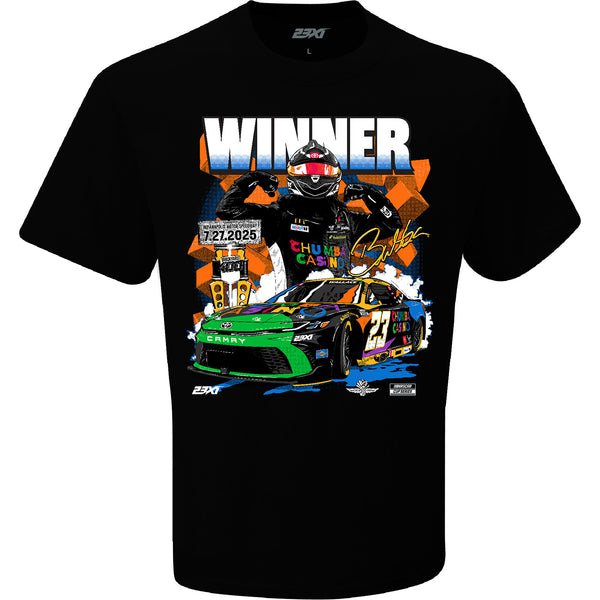 Bubba Wallace 2025 Indianapolis Brickyard 400 Race Win T-Shirt #23 Chumba Casino NASCAR