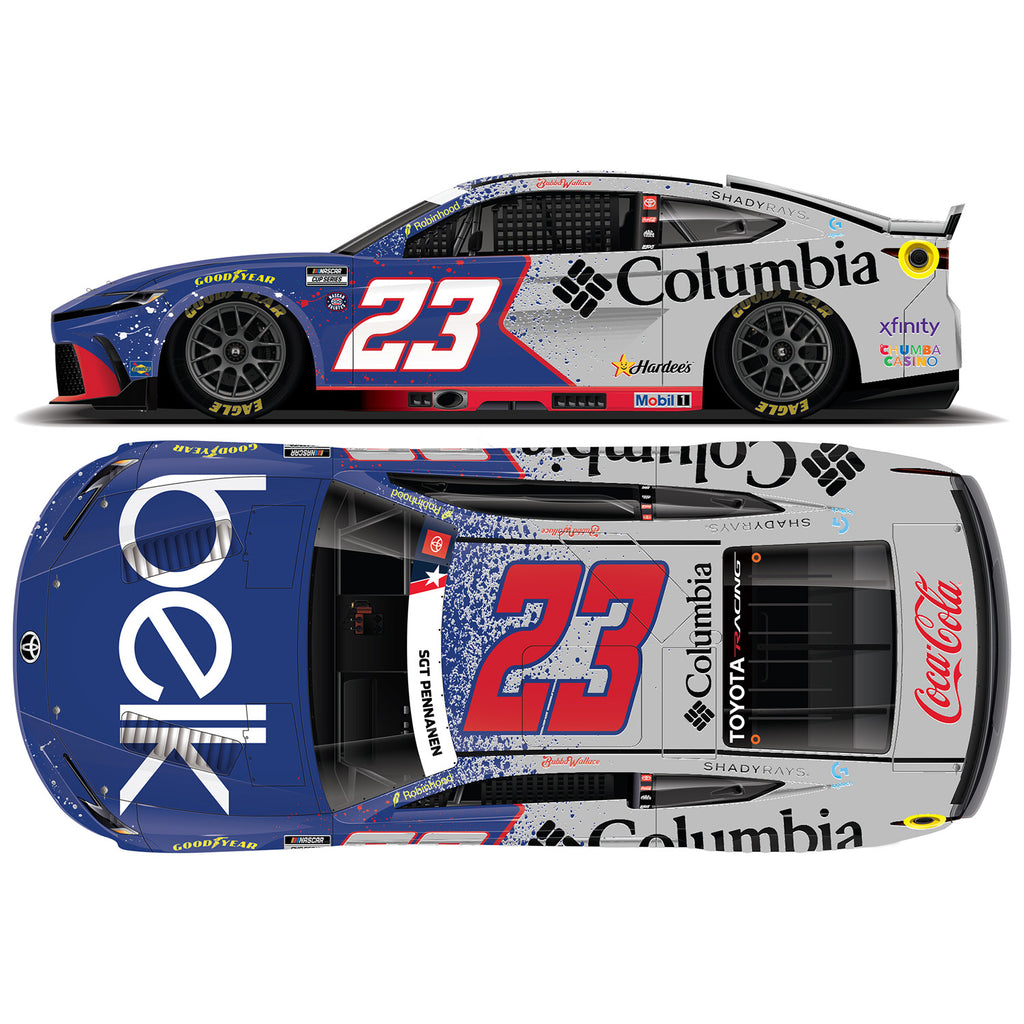 Bubba Wallace Color Chrome Columbia / Belk Patriotic 1:24 2026 Diecast Car #23 NASCAR