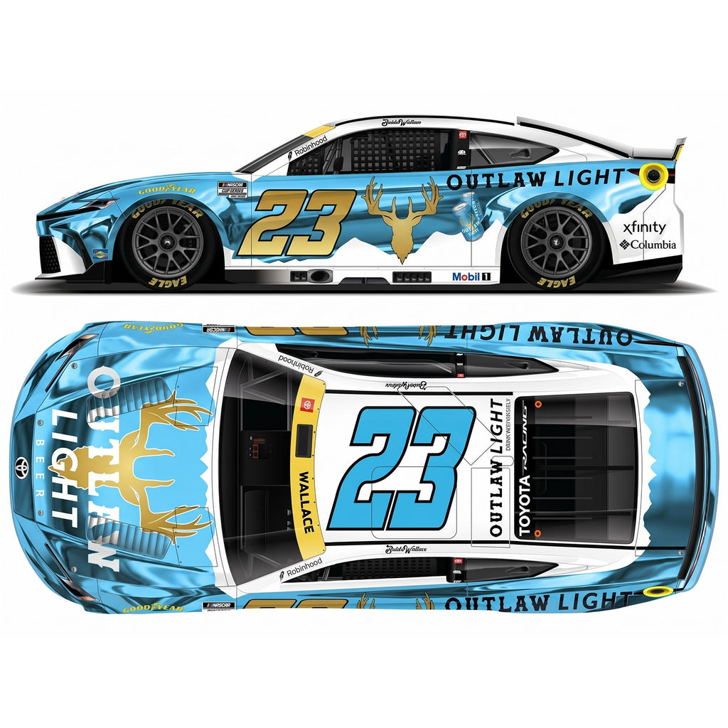 Bubba Wallace Color Chrome Outlaw Light 1:24 2026 Diecast Car ##23 NASCAR