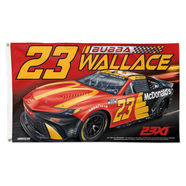 Bubba Wallace 2024 McDonald's #23 One-Sided NASCAR 3x5 Flag