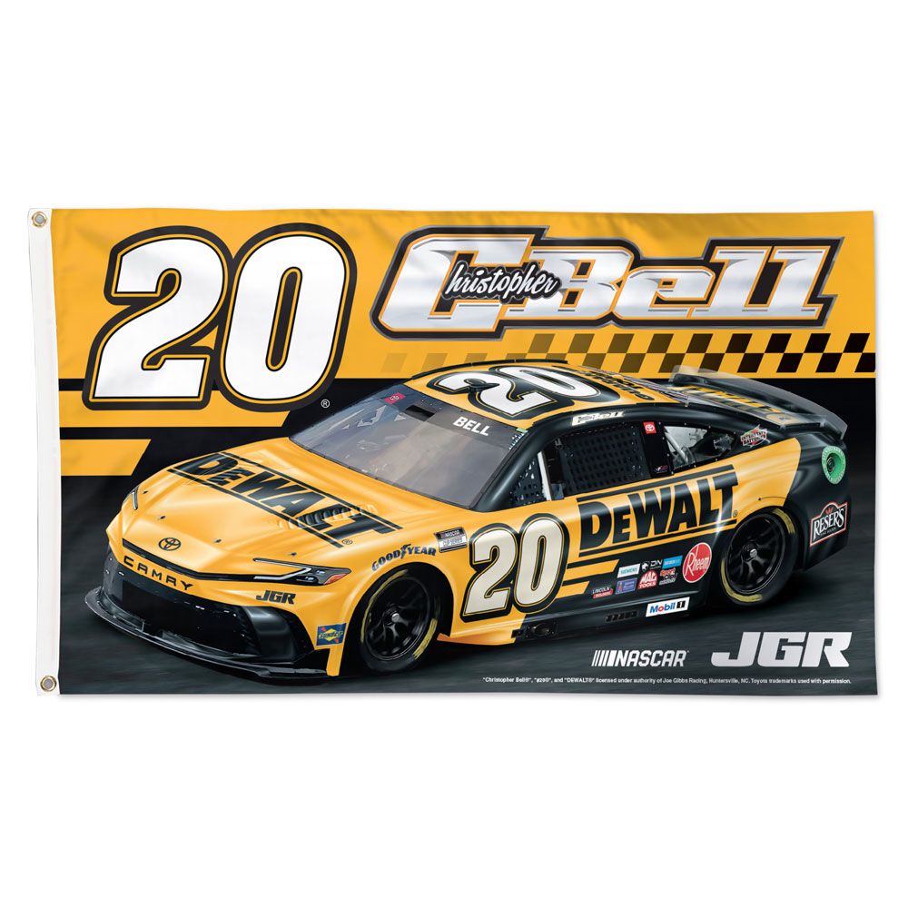 Christopher Bell 2025 DeWalt #20 Car 3x5 Flag NASCAR