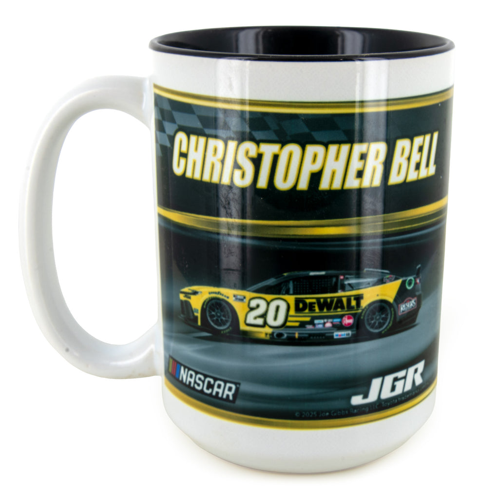Christopher Bell 2025 DeWalt #20 Coffee Mug 15oz With Color Interior