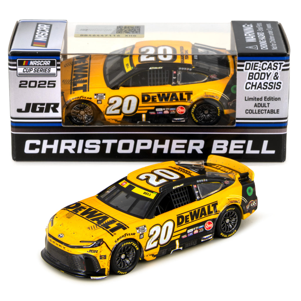 Christopher Bell Bristol Race Win 1:64 Standard 2025 Diecast Chassis Car #20 Dewalt NASCAR
