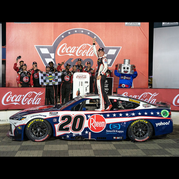 Christopher Bell Charlotte Coca-Cola 600 Race Win 1:24 Standard 2024 Diecast Car Rheem #20 NASCAR