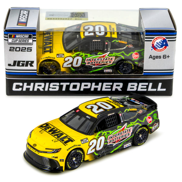 Christopher Bell DeWalt / Interstate Batteries 1:64 Standard 2025 Diecast Car #20 NASCAR