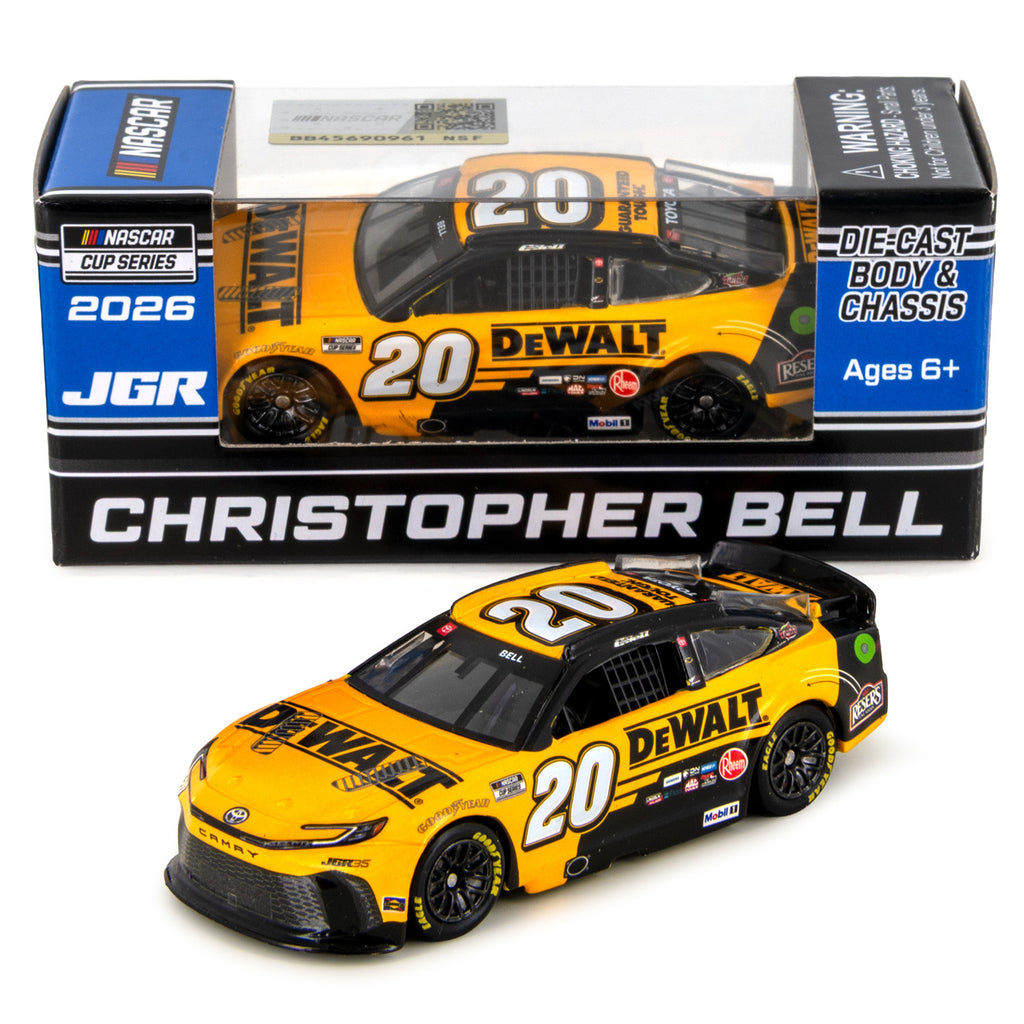 Christopher Bell DeWalt 1:64 Standard Chassis 2026 Diecast Car #20 NASCAR