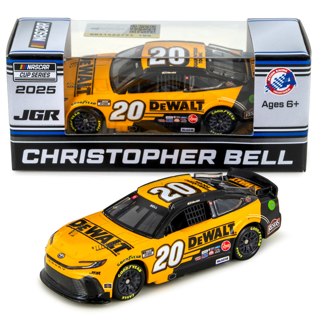 Christopher Bell DeWalt 1:64 Standard 2025 Diecast Car #20 NASCAR