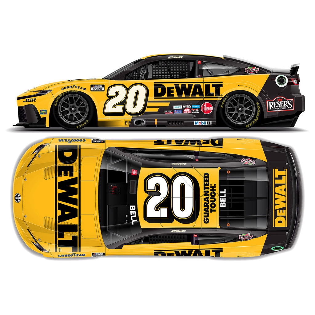 Christopher Bell DeWalt 1:24 Standard 2025 Diecast Car #20 NASCAR