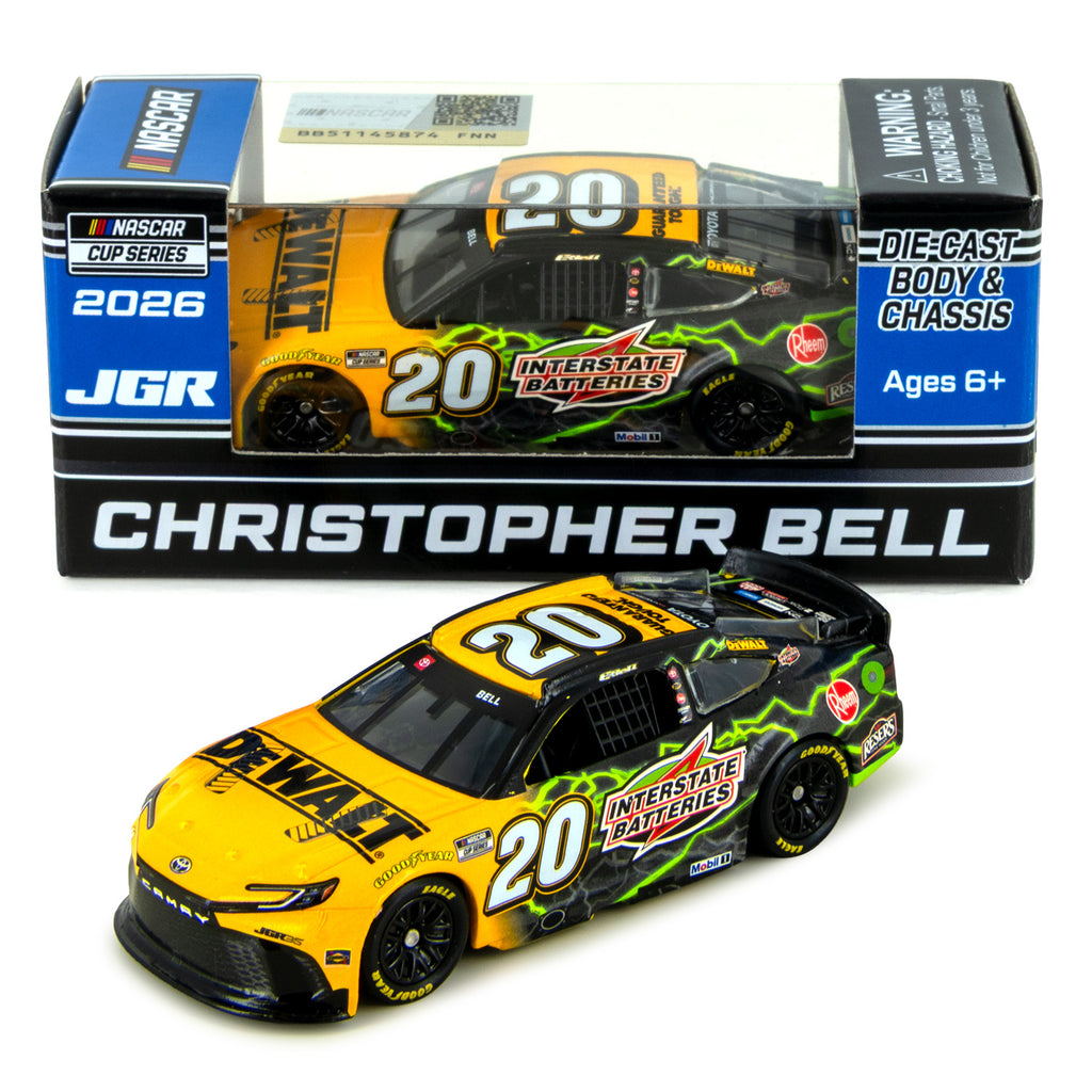 Christopher Bell DeWalt / Interstate Batteries 1:64 2026 Diecast Car #20 NASCAR