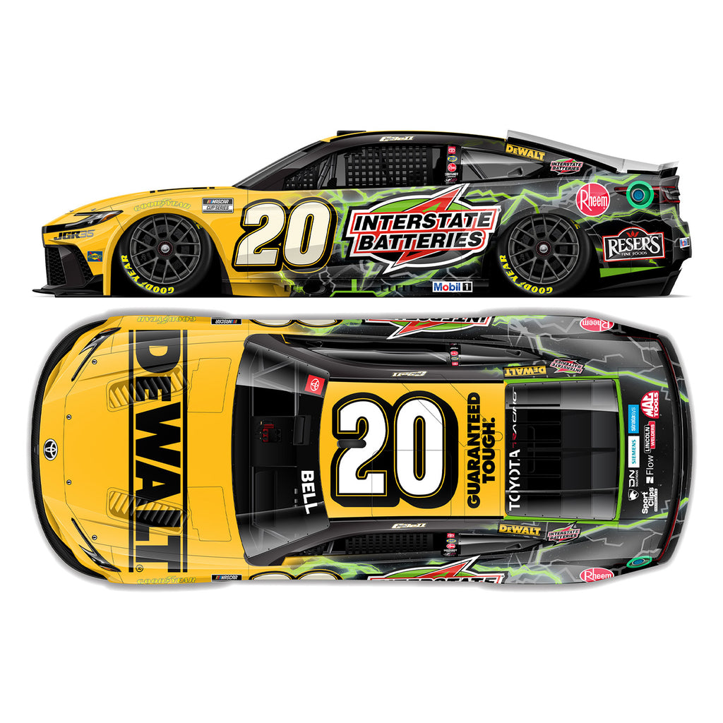 Christopher Bell DeWalt / Interstate Batteries 1:24 Standard 2026 Diecast Car #20 NASCAR