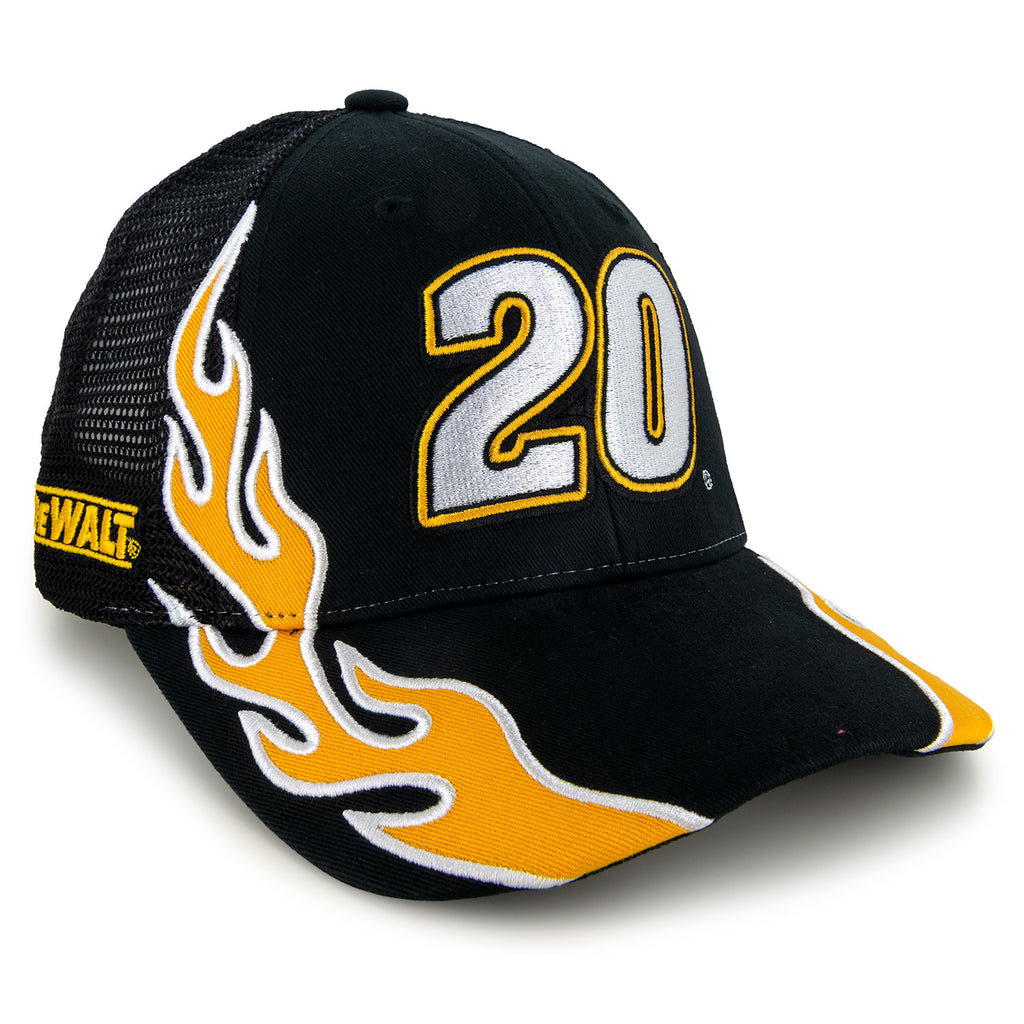 Christopher Bell 2025 Flame #20 Mesh Hat Black NASCAR