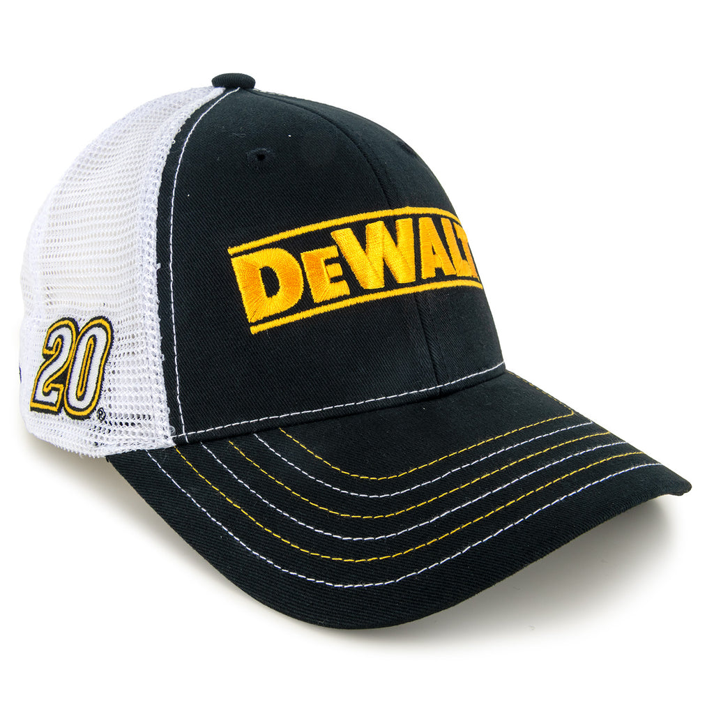 Christopher Bell 2025 DeWalt Sponsor Mesh Hat Black/White #20 NASCAR