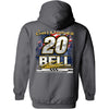 Christopher Bell 2025 DeWalt Patriotic 2-Spot Hoodie Outerwear Sweatshirt Gray #20 NASCAR