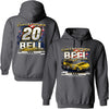 Christopher Bell 2025 DeWalt Patriotic 2-Spot Hoodie Outerwear Sweatshirt Gray #20 NASCAR