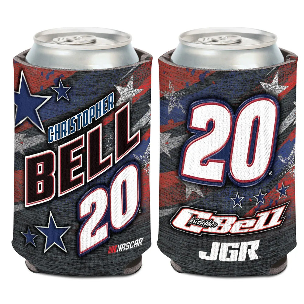 Christopher Bell 2026 Patriotic #20 Can Hugger 12oz Cooler NASCAR